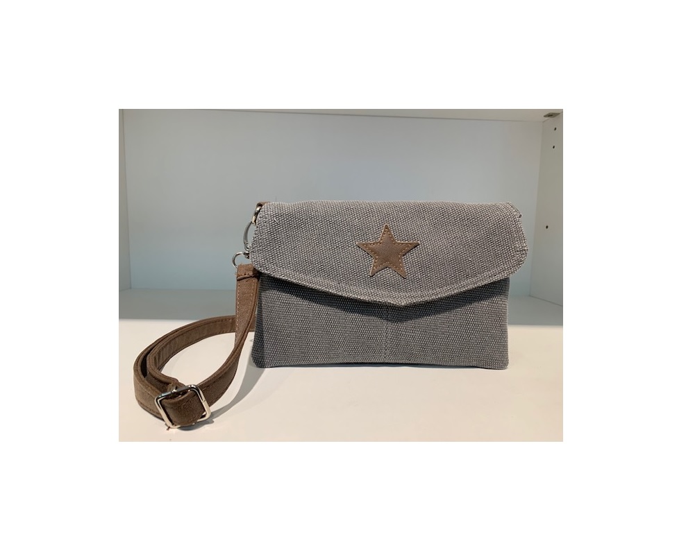 Clutch_canvas_met_ster_azone_grijs