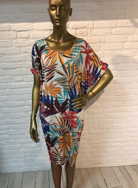 jurk_bloemen_palmbladeren_wit
