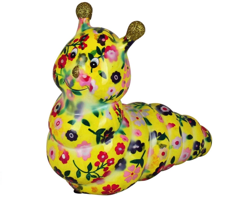 pomme_pidou_spaarpot_gigi_geel_bloemen