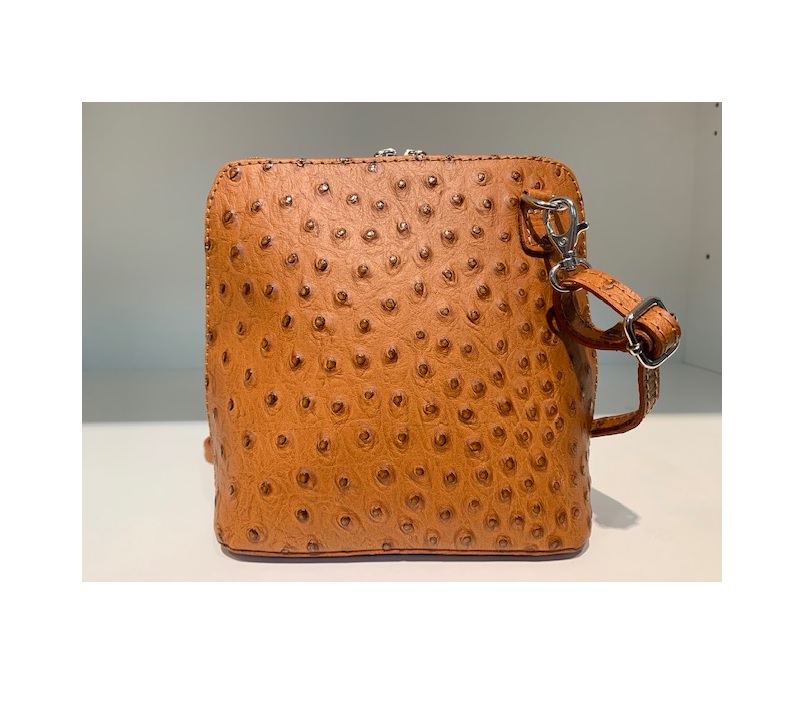 schoudertas_struisvogelprint_cognac