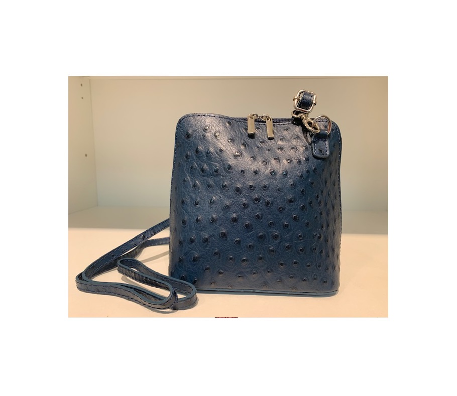 tasje_struisvogelprint_leer_blauw