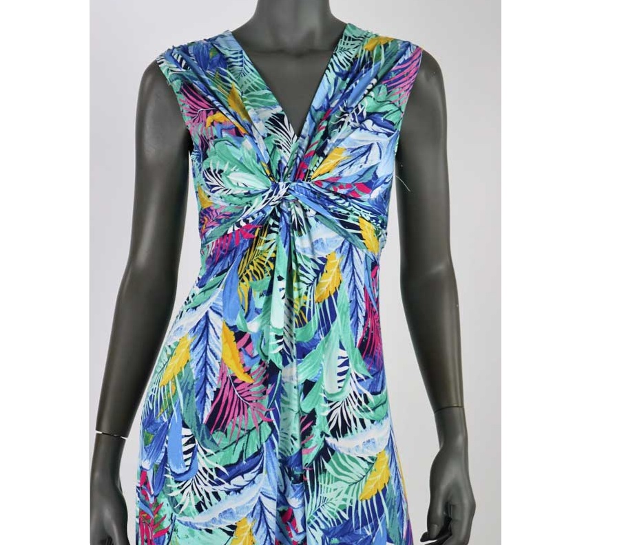 zomerjurk_lang_blauw_bladmotief_4