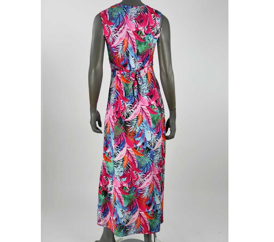 zomerjurk_lang_fuchsia_bladmotief_3