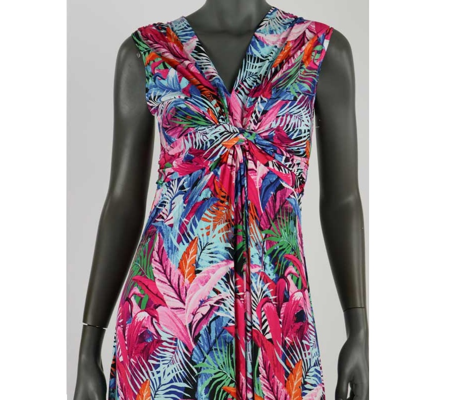 zomerjurk_lang_fuchsia_bladmotief_4