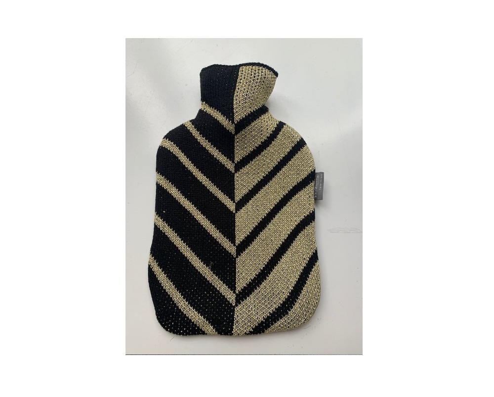fashy_zwart_goud_gestreepte_warmtekruik