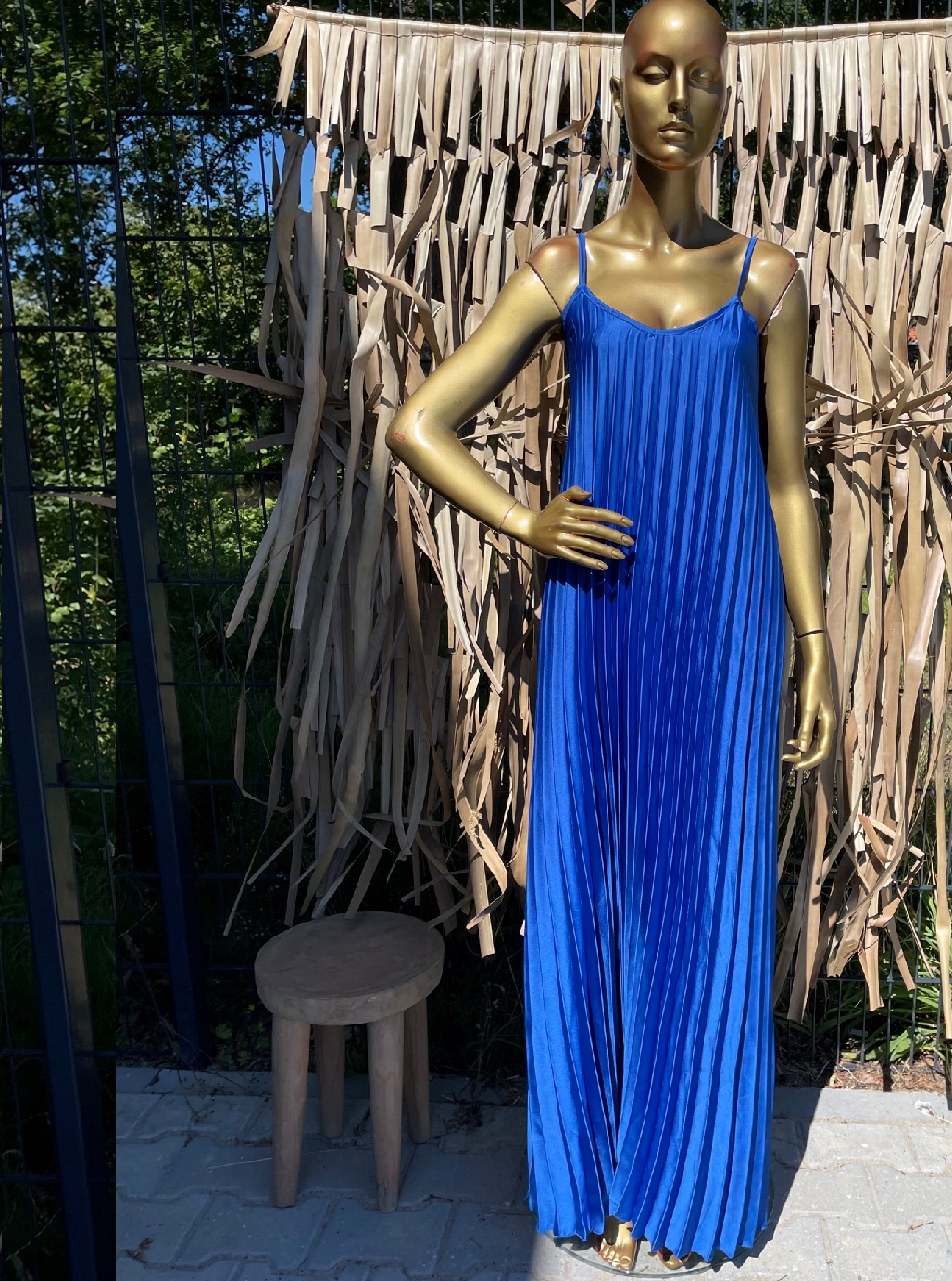sumel_lange_jurk_plooien_blauw