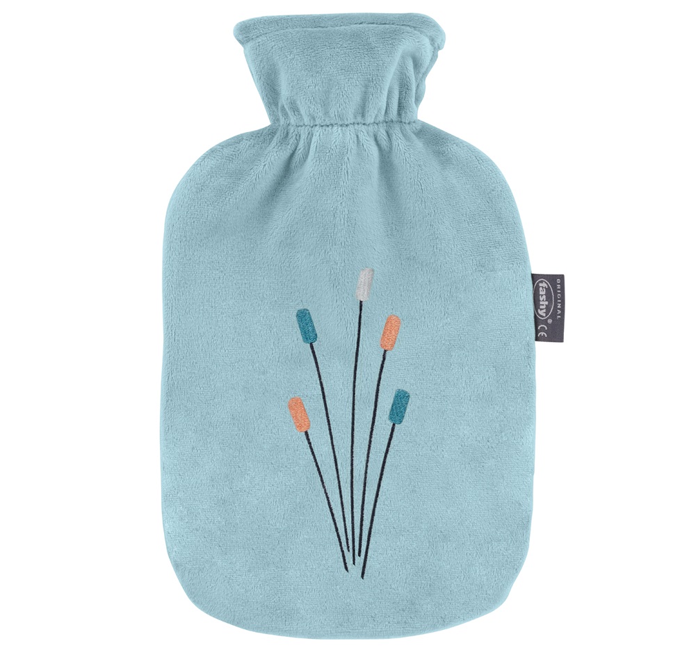 fashy_67400_51_warmwaterkruik_blauw_plant