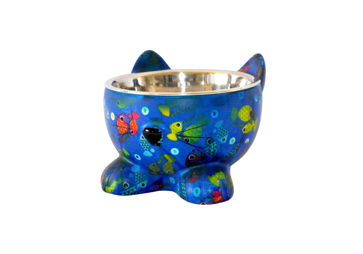 pomme_pidou_voerbak_kat_blauw_vissen