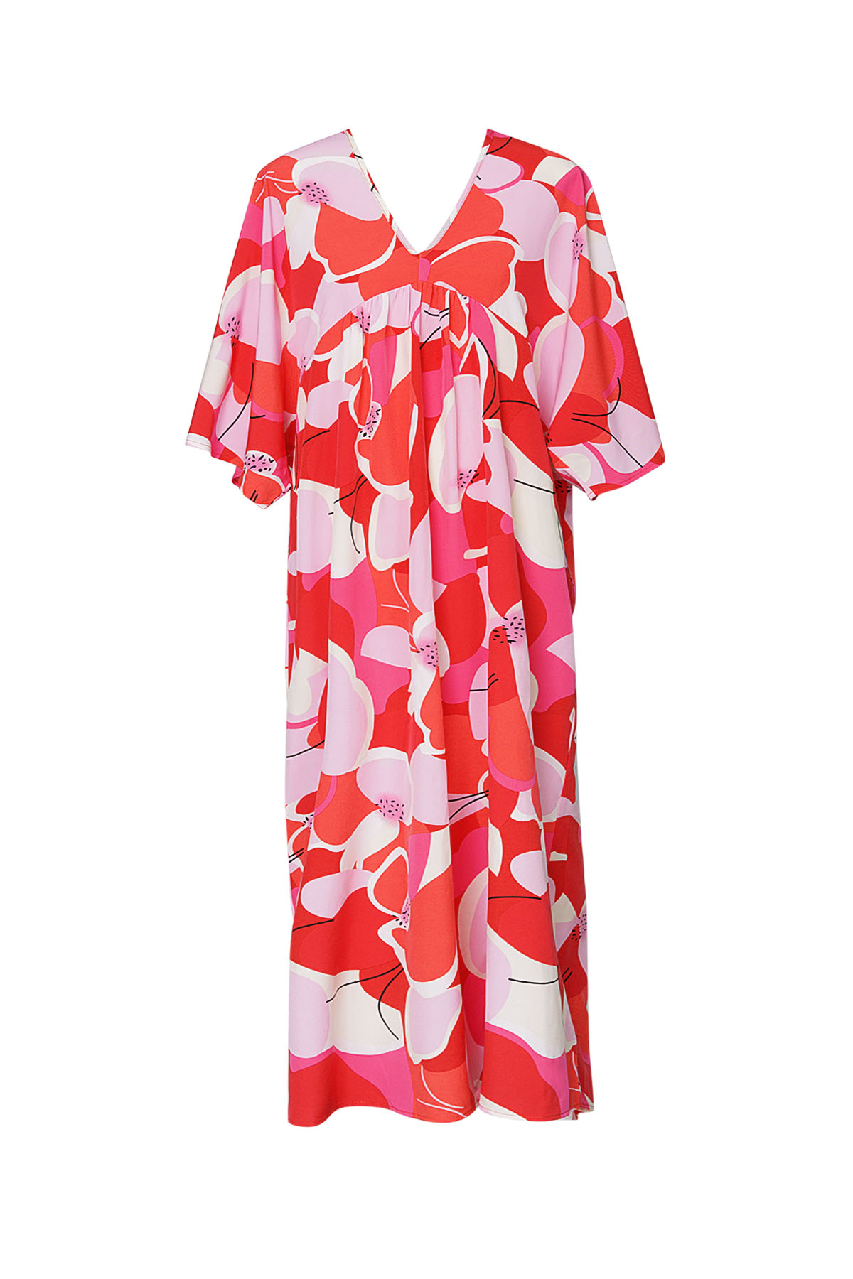 zomerjurk_bloemen_rood_roze_wit