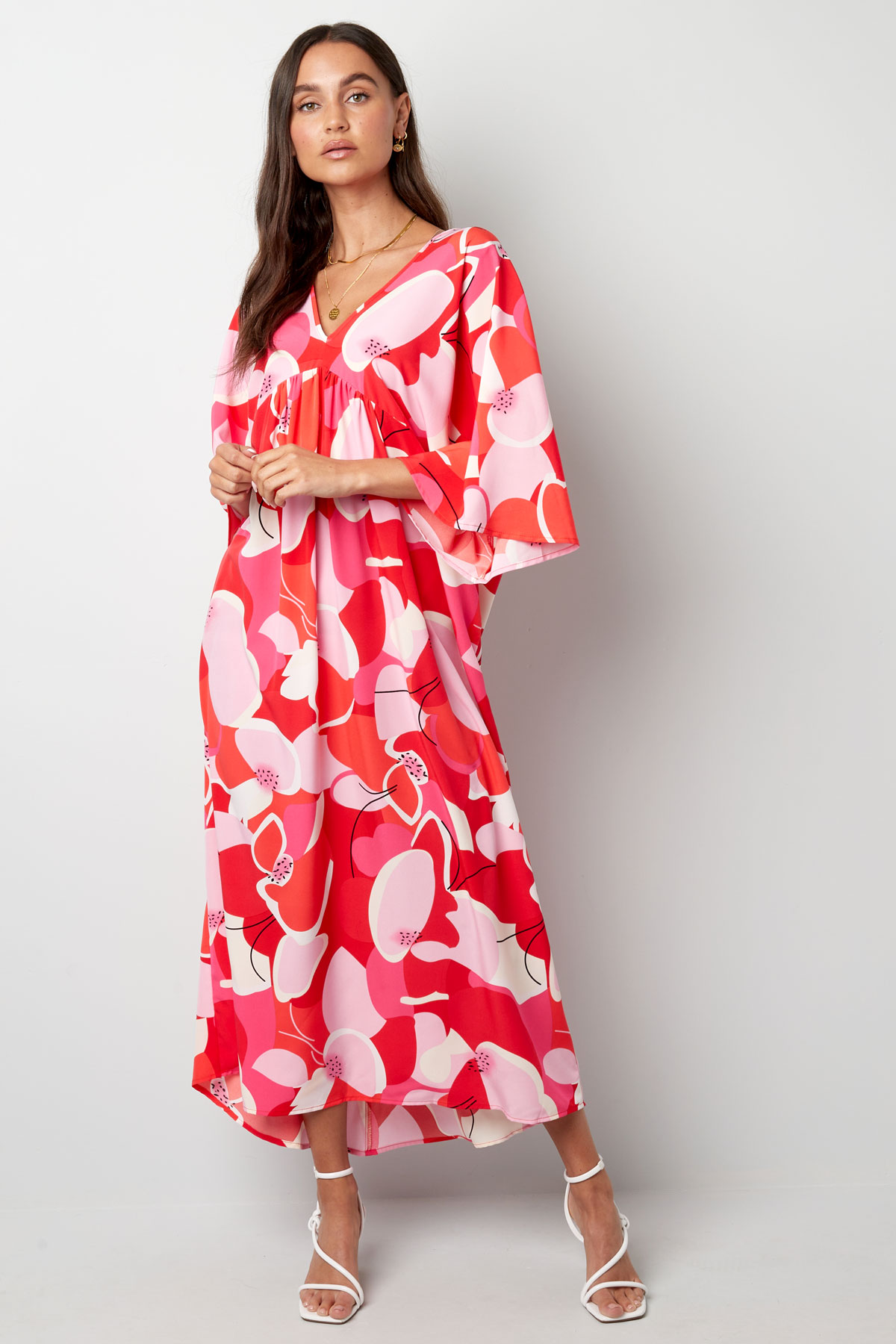 zomerjurk_bloemen_rood_roze_wit_2