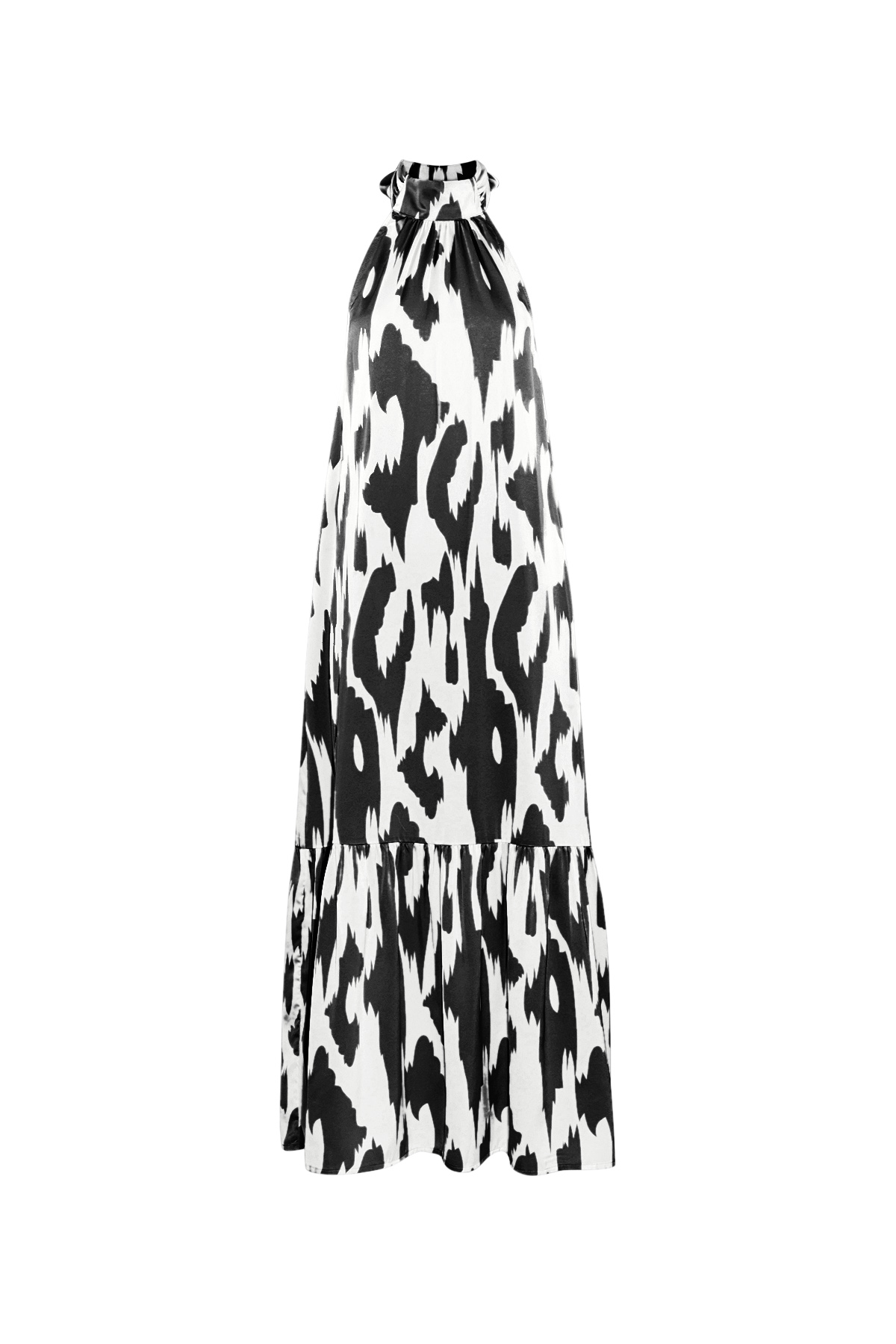 maxi_halterjurk_zomer_zwart_offwhite