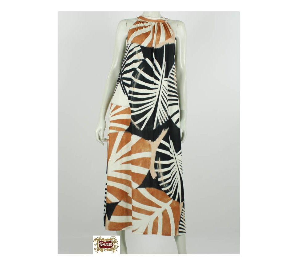 halterjurk_Porto_beige_zwart